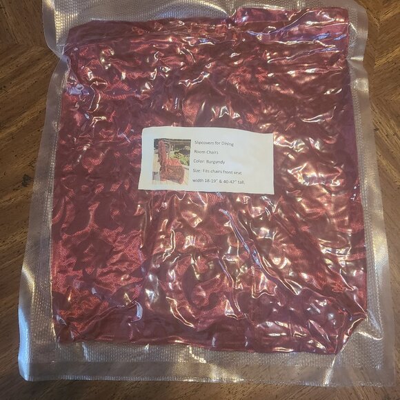 Burgundy Dining Chair Slipcovers, set of 4 - Picture 2 of 5